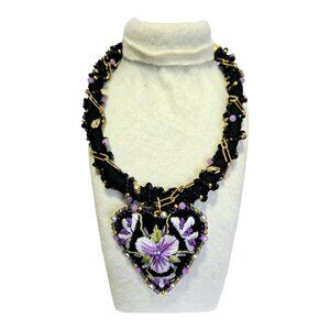 Hand Embroidered Mexican Necklace